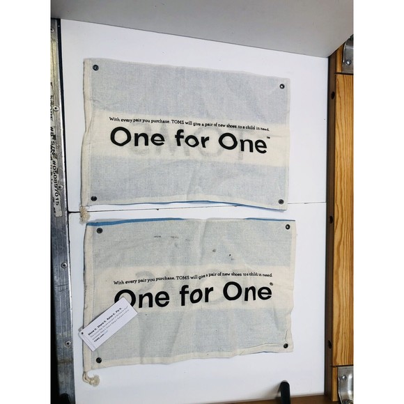 TOMS Shoes Duster Bag 14” X 9.5” Lot of 2 Used With Tags - Picture 6 of 10